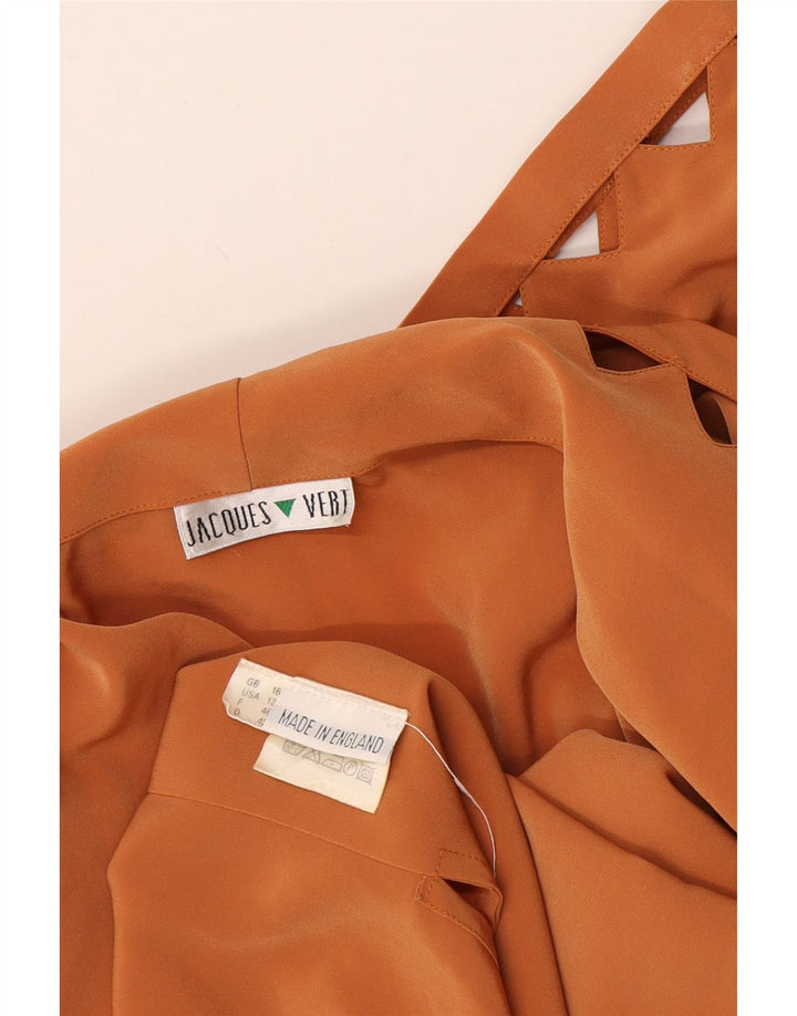 JACQUES VERT Womens Oversized Cardigan Top UK 16 Large  Orange Polyester