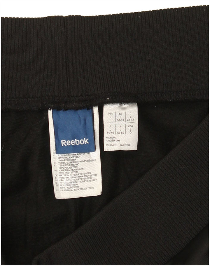 Reebok Womens Tracksuit Trousers UK 16/18 Large Black Polyester