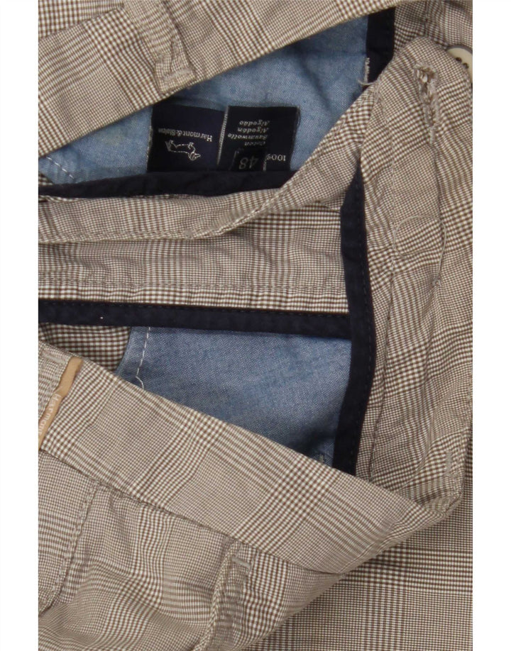 Pantaloncini cargo da uomo Harmont & Blaine IT 48 Medium W30 Cotone a quadri grigi