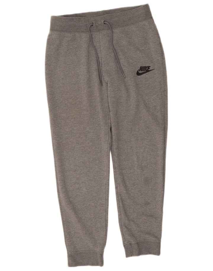 Nike Womens Tracksuit Trousers Joggers UK 14 Medium Grey Cotton