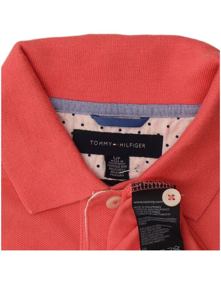 Tommy Hilfiger Mens Polo Shirt Small Red Cotton