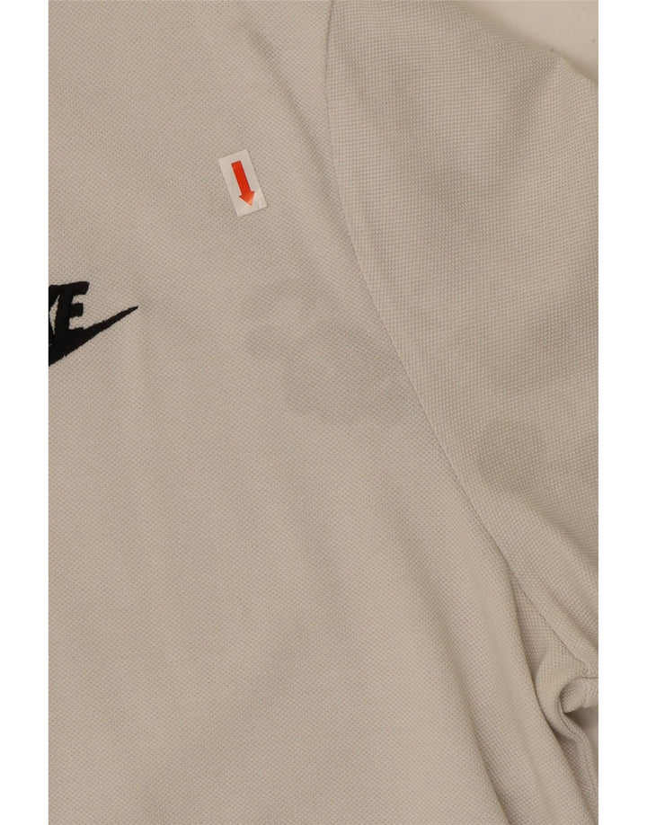 NIKE Mens Polo Shirt XL White Cotton