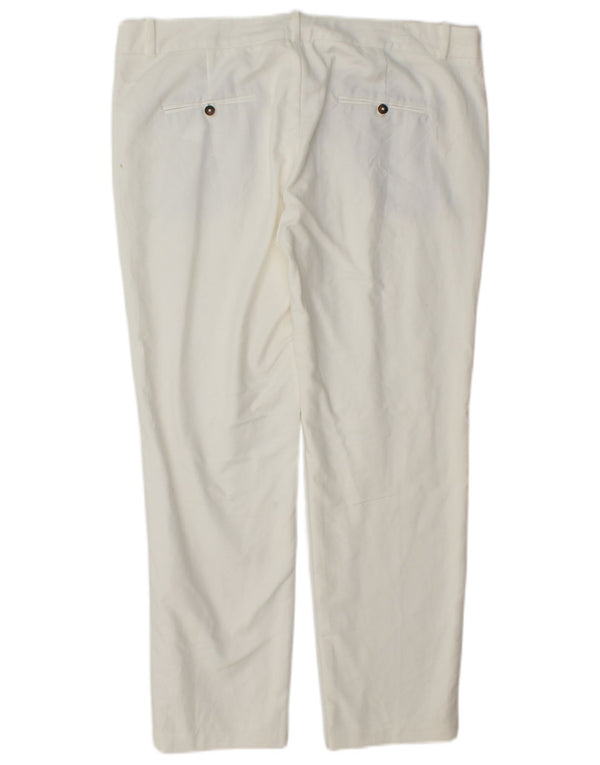Zara Womens Tapered Chino Trousers EU 44 XL W34 L27 White Cotton
