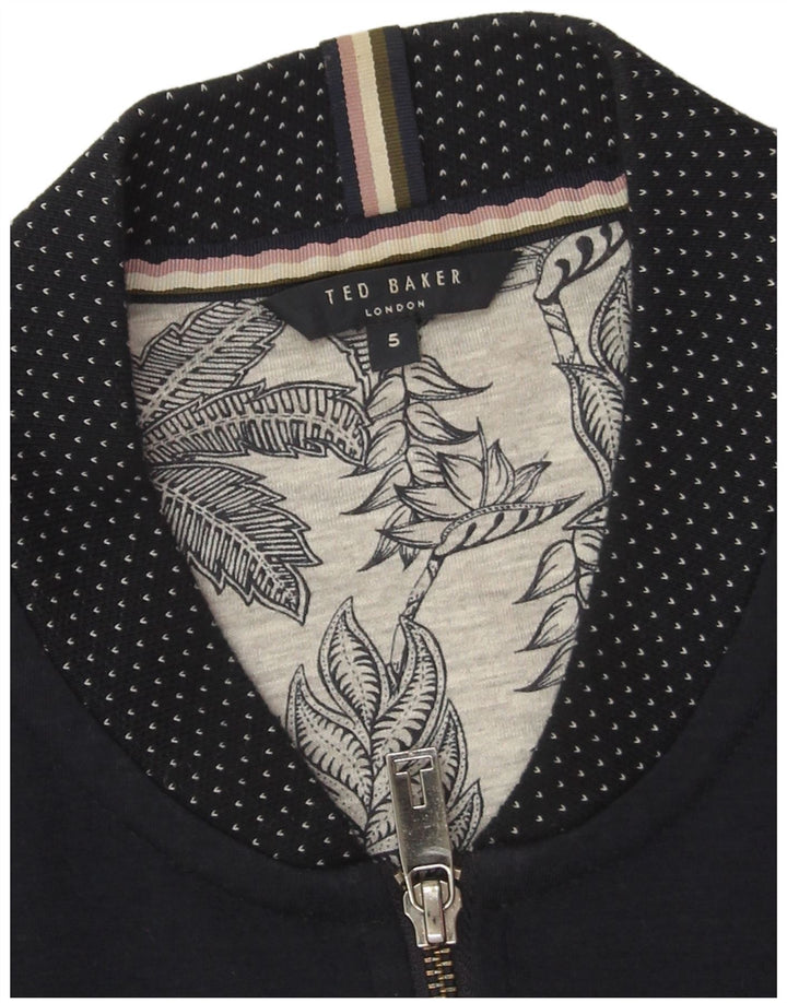 Ted Baker Mens Tracksuit Top Jacket Size 5 XL Navy Blue Polyester