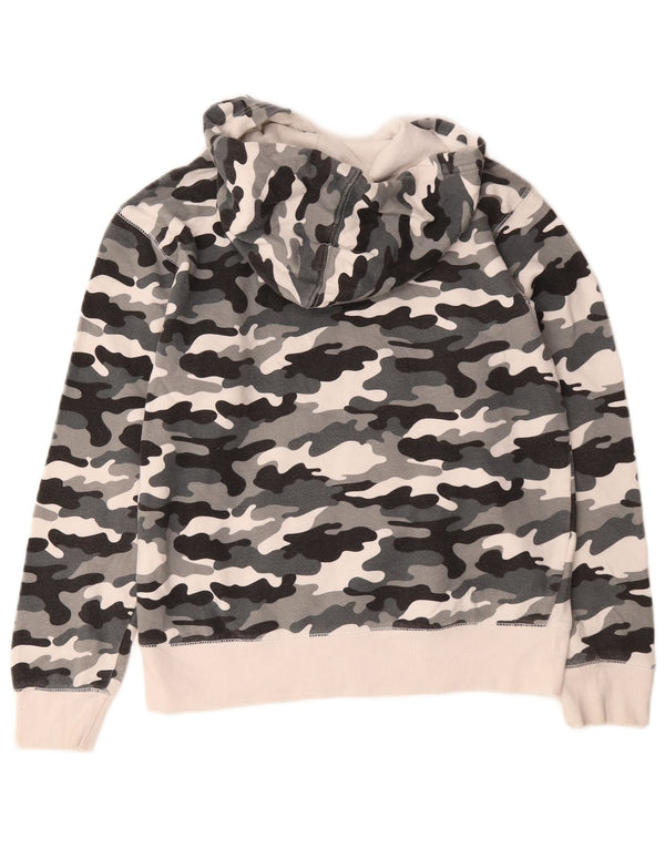 Champion Boys Graphic Hoodie Jumper 11-12 Years Large Grey Camouflage