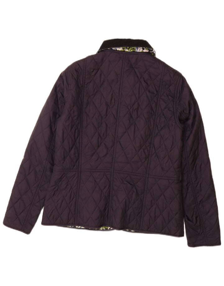 Barbour Womens Quilted Jacket UK 12 Medium  Navy Blue Polyamide
