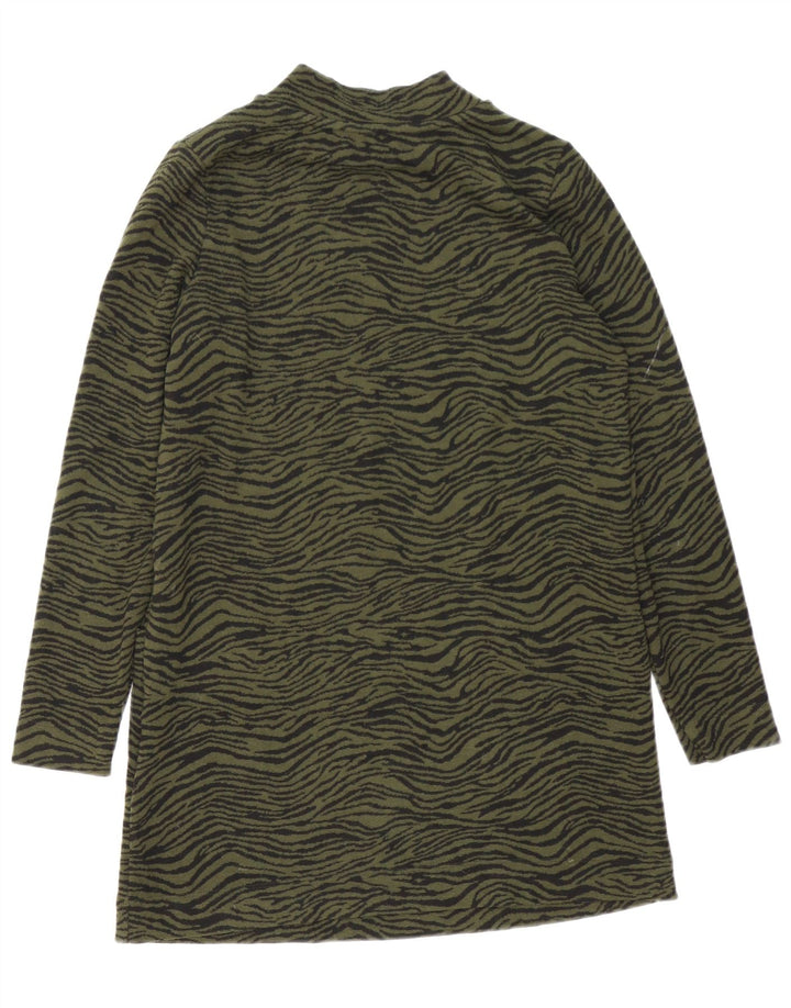 Marks & Spencer Womens Long Sleeve Tent Dress UK 12 Medium Green