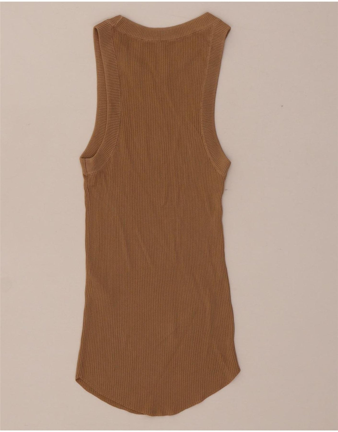 Zara Womens Vest Top UK 4 XS Beige Viscose