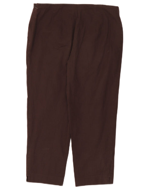 Marks & Spencer Lige Capri-bukser til kvinder UK 12 Medium W30 L22 Brun