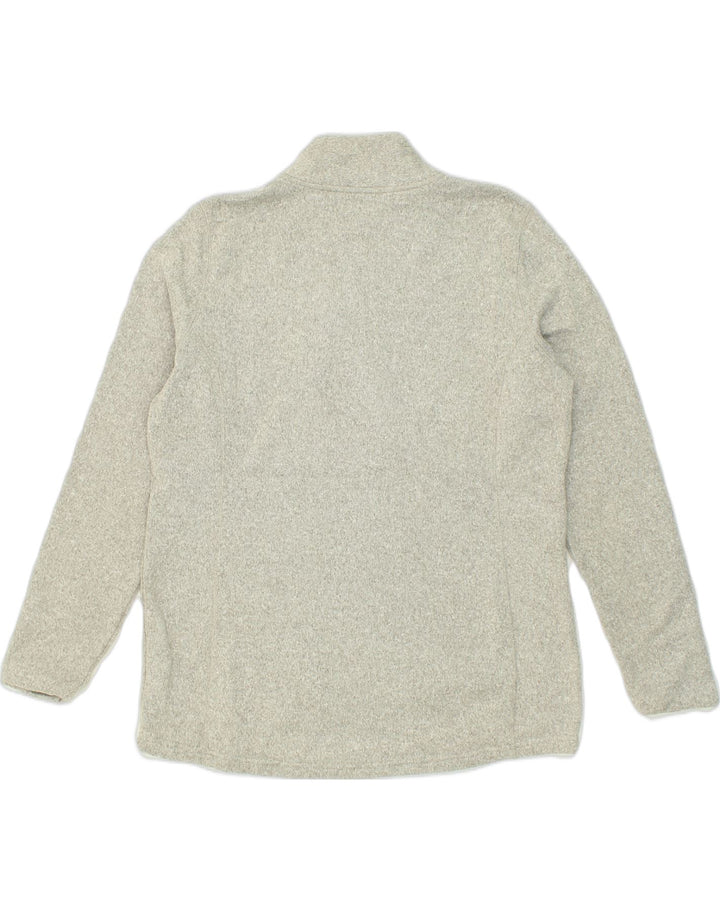 EDDIE BAUER Womens Shawl Neck Jumper Sweater UK 18 XL Grey Polyester | Vintage Eddie Bauer | Thrift | Second-Hand Eddie Bauer | Used Clothing | Messina Hembry 