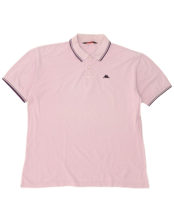 Kappa Mens Polo Shirt 2XL Pink Cotton