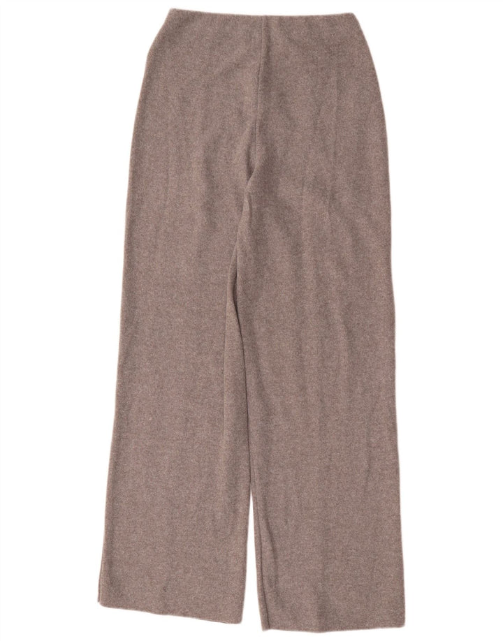 Zara Womens Knit Loose Fit Trousers UK 10 Small Grey Polyester