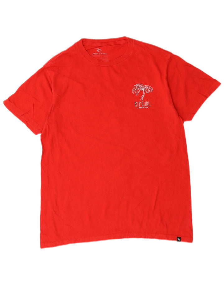 Rip Curl Mens T-Shirt Top Medium Red Cotton