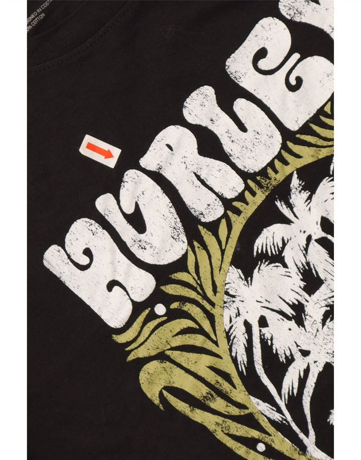 HURLEY Mens Graphic T-Shirt Top Large Black Cotton