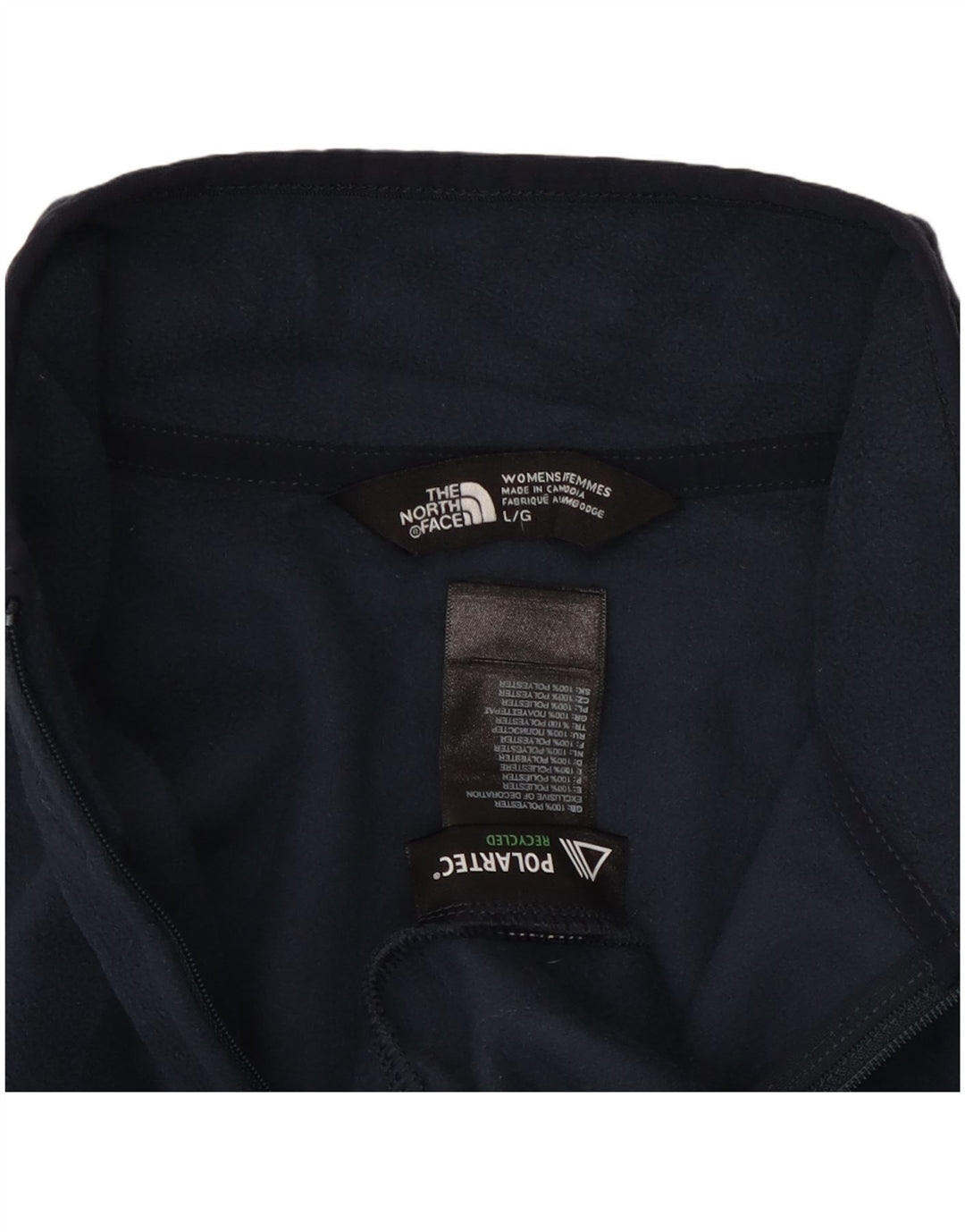 The North Face Dame Fleece Jumper UK 14 Large Navy Blue Polyester