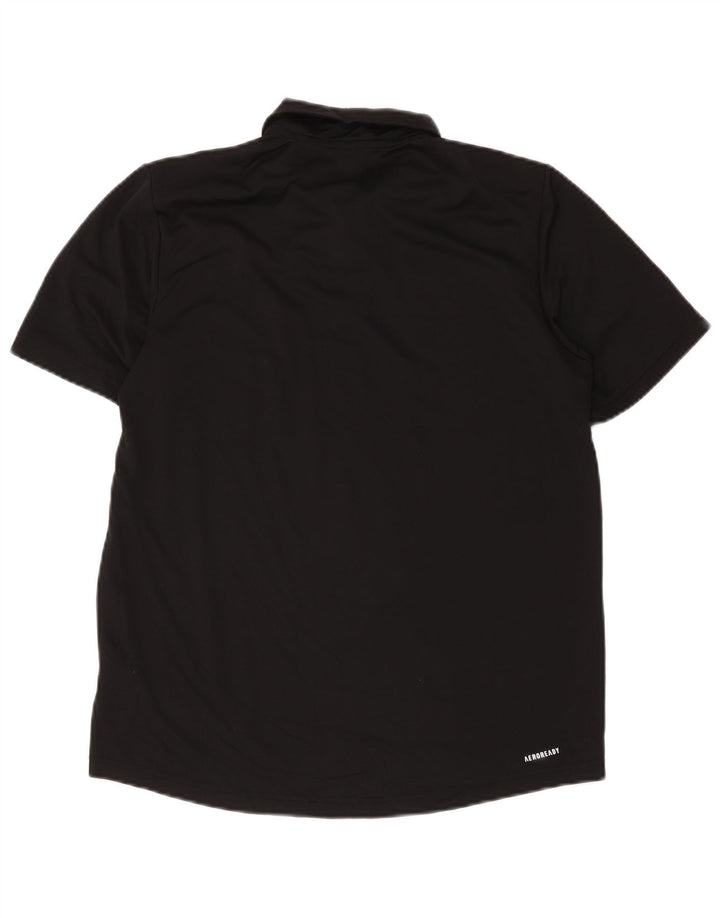 Męska koszulka polo Adidas Aeroready, średni czarny poliester