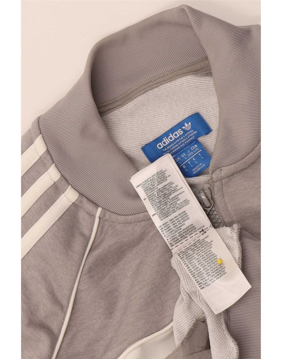 Мужской спортивный костюм Adidas, верхняя куртка, большой серый полиэстер с цветными блоками