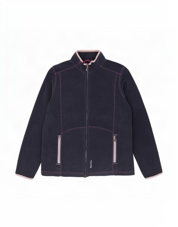 Weird Fish Womens Fleece Jacket UK 12 Medium Navy Blue Polyester