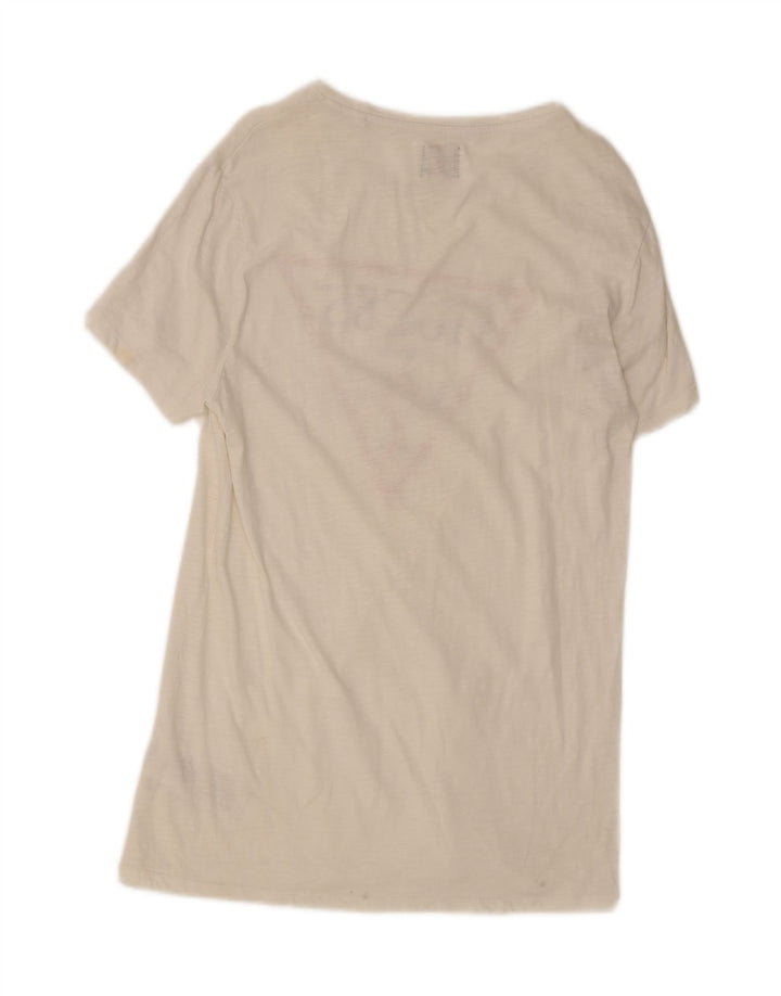 GUESS Womens Graphic T-Shirt Top UK 12 Medium White Cotton Vintage Guess and Second-Hand Guess from Messina Hembry 