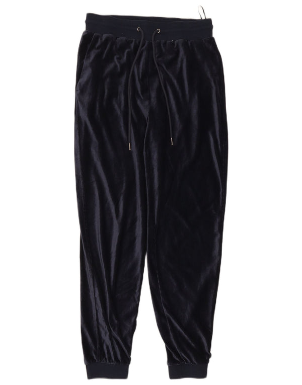 Marks & Spencer Womens Tracksuit Trousers Joggers UK 10 Small Navy Blue