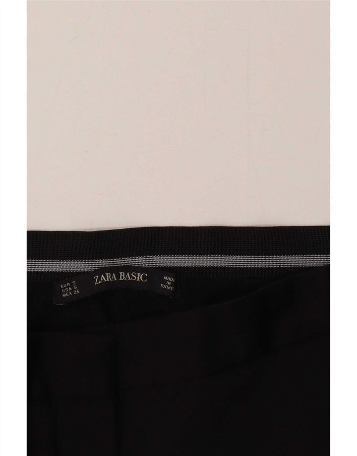 Zara Womens Slim Chino Trousers Small W26 L26 Black