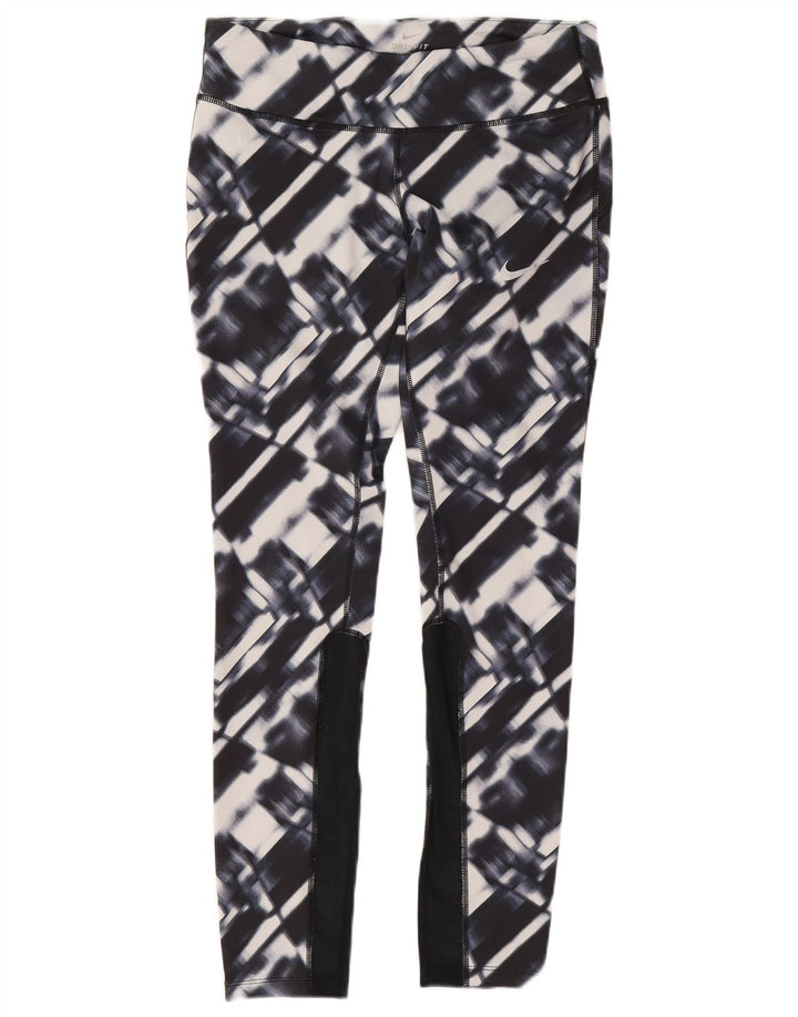 Leggings Nike Dri Fit da donna UK 12 poliestere geometrico blu navy medio