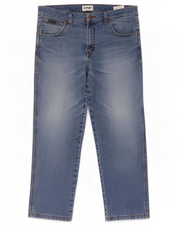 Wrangler Mens Texas Straight Jeans W33 L30 Blue Cotton