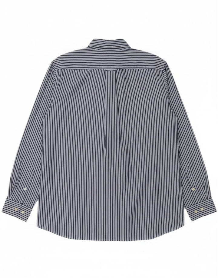 Camicia Gant da uomo vestibilità regolare in cotone gessato blu medio