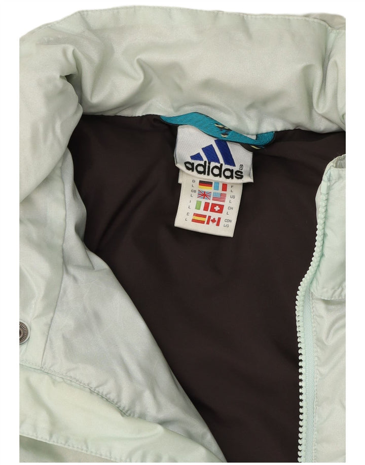 Adidas Mens Graphic Padded Jacket UK 40 Large Blue Polyester