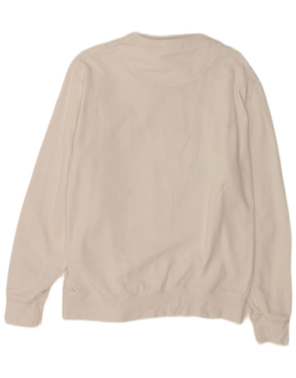 Liu Jo Dame Grafisk Sweatshirt Jumper UK 14 Medium Hvid Bomuld