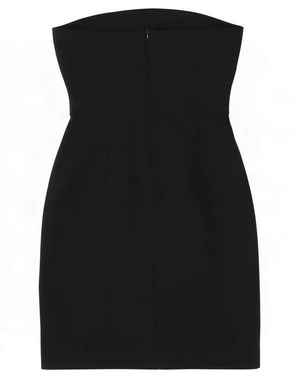 Zara Γυναικείο Στράπλες Φόρεμα UK 8 Small Black Polyester