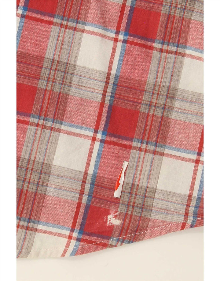 Camicia a maniche corte da uomo Levi's XL in cotone a quadri rossi