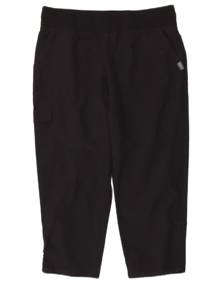 EDDIE BAUER Womens Straight Cargo Capri Trousers  Medium W30 L22 Black