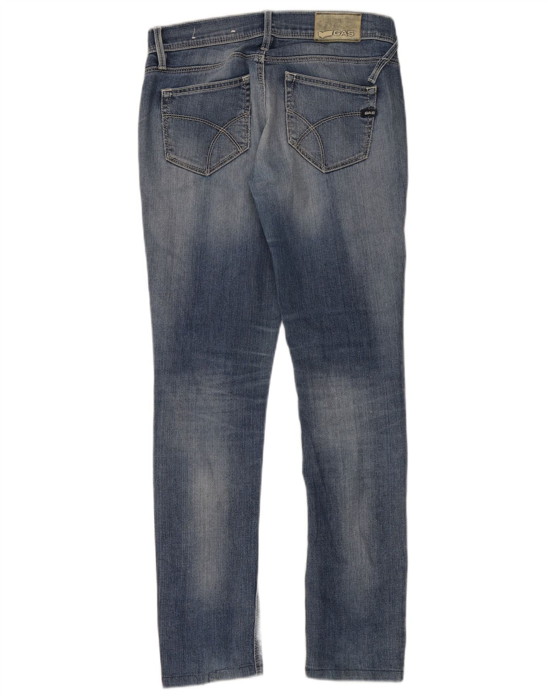 Gas Womens Slim Jeans W30 L30 Blue Cotton