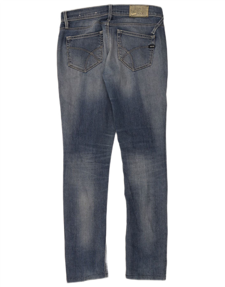 Gas Womens Slim Jeans W30 L30 Blue Cotton