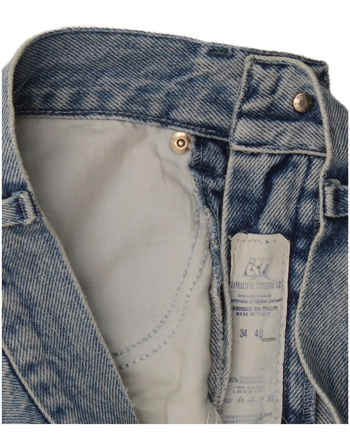 Trussardi Mens Straight Jeans W34 L29 Blue Cotton