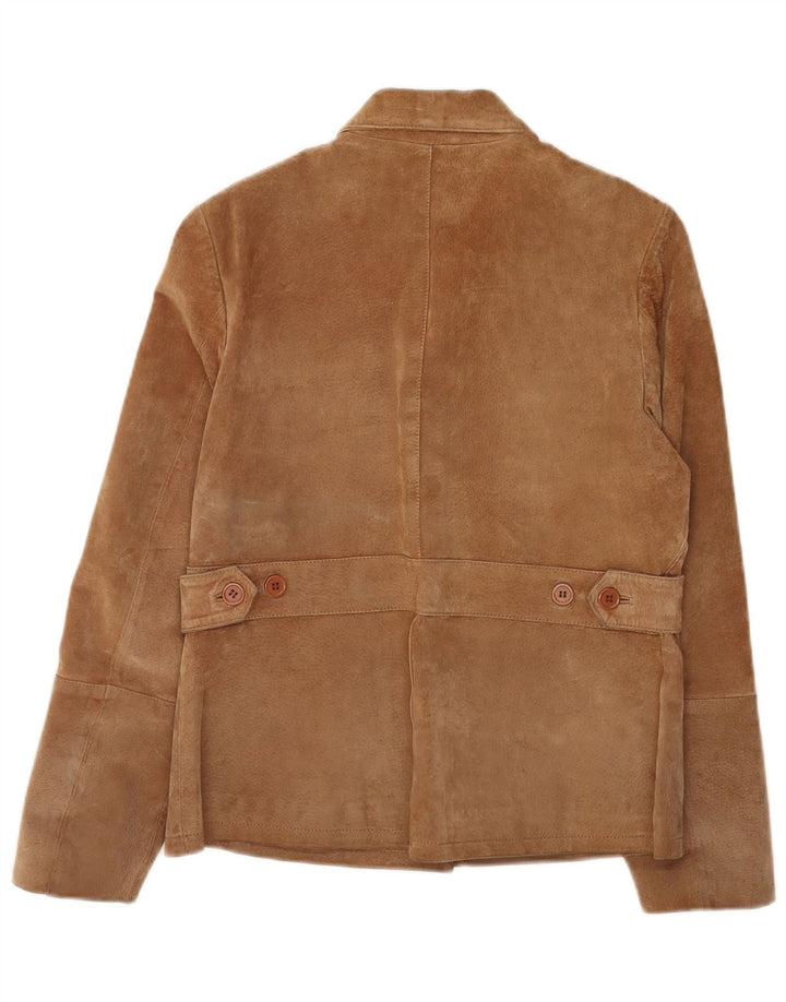 Geaca de piele intoarsa pentru femei Outer Edge UK 16, maro, piele mare