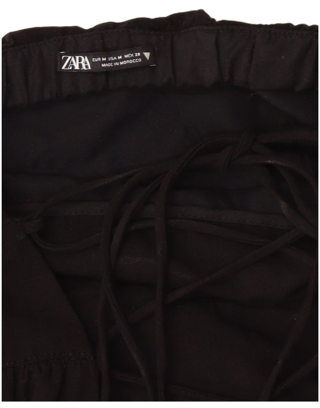 ZARA Womens A-Line Dress UK 12 Medium Black