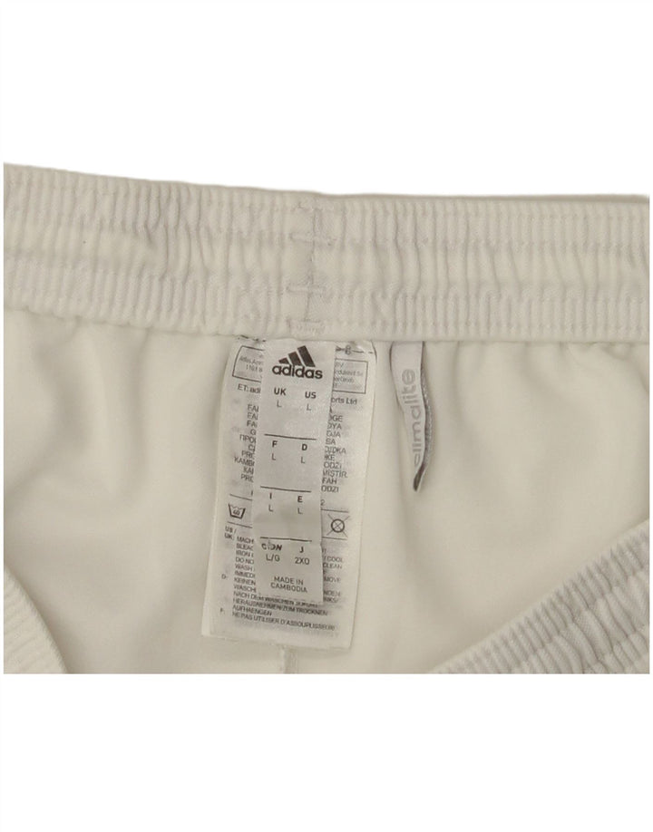 Ανδρικό σορτς ADIDAS Climalite Sport μεγάλο λευκό πολυεστέρα