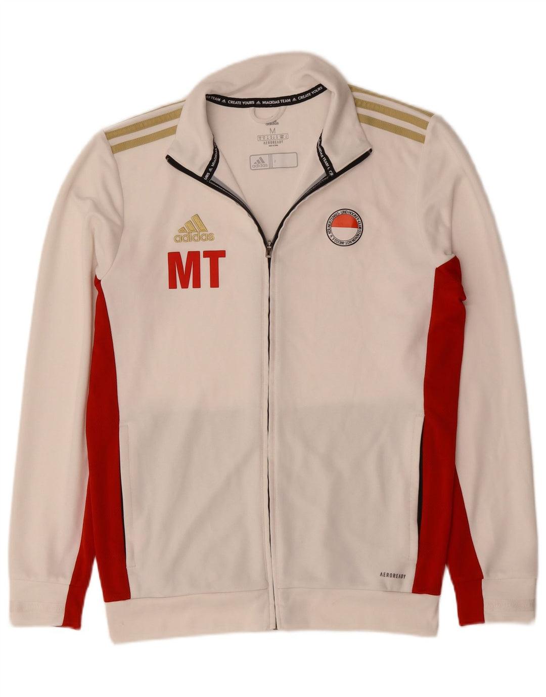 Męska kurtka dresowa Adidas Aeroready, średnia, złamana biel, blok kolorów