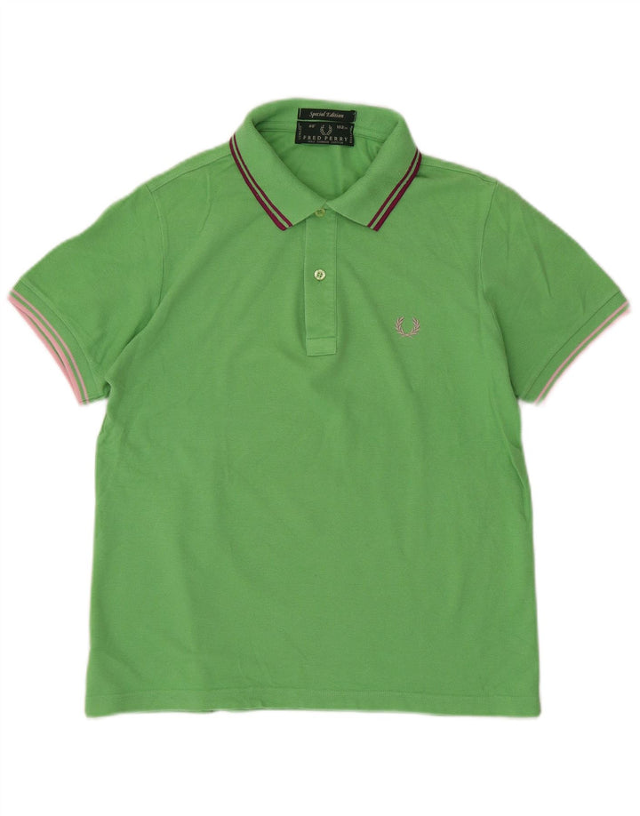 Fred Perry Mens Polo Shirt Small Green Cotton