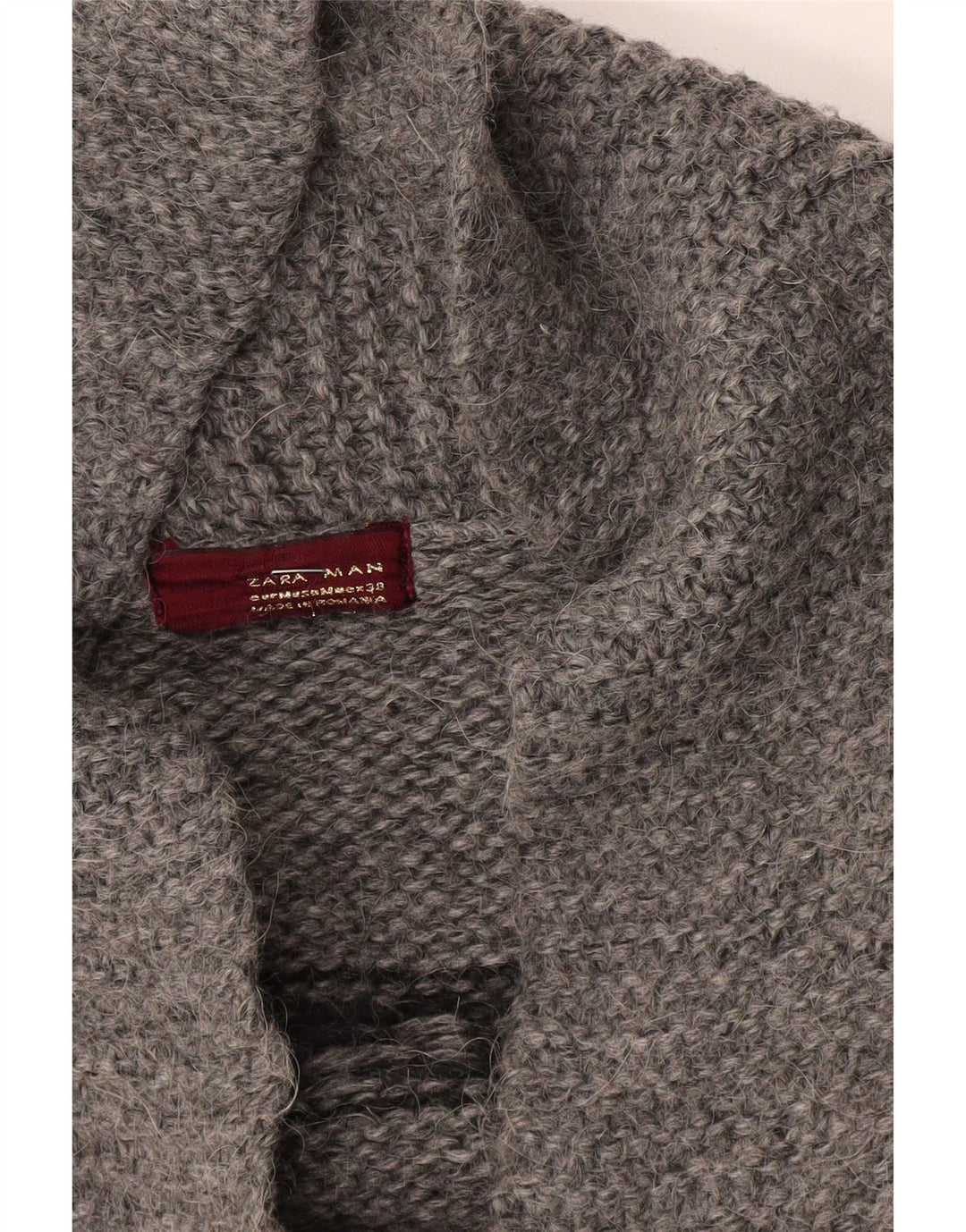 Pulover cardigan pentru bărbați Zara Medium Gri Geometric