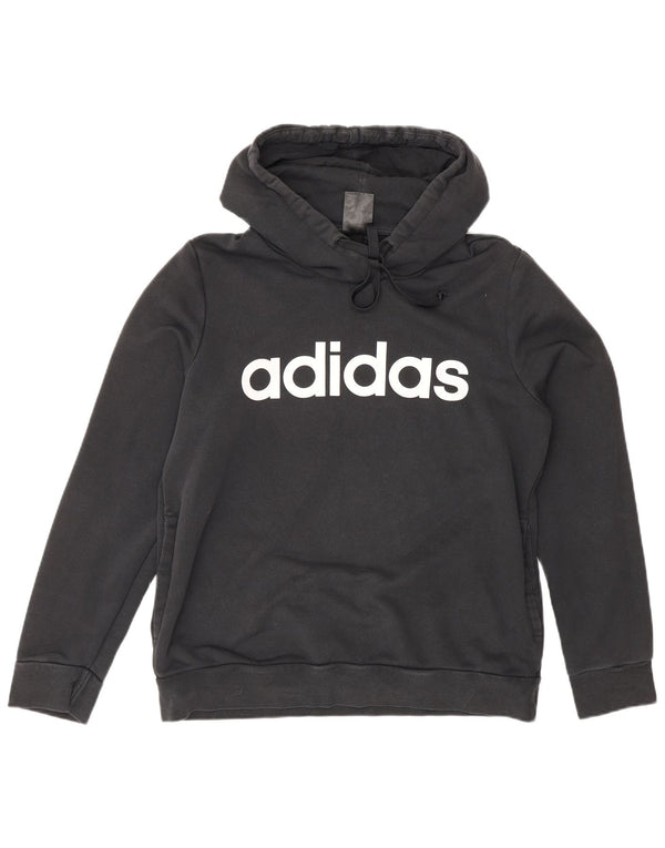 Adidas Damen Graphic Sweatshirt Pullover UK 16/18 Große schwarze Baumwolle