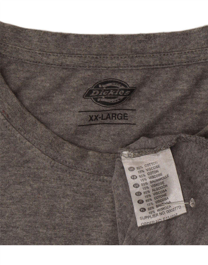 Dickies Mens Graphic T-Shirt Top 2XL Grey Cotton