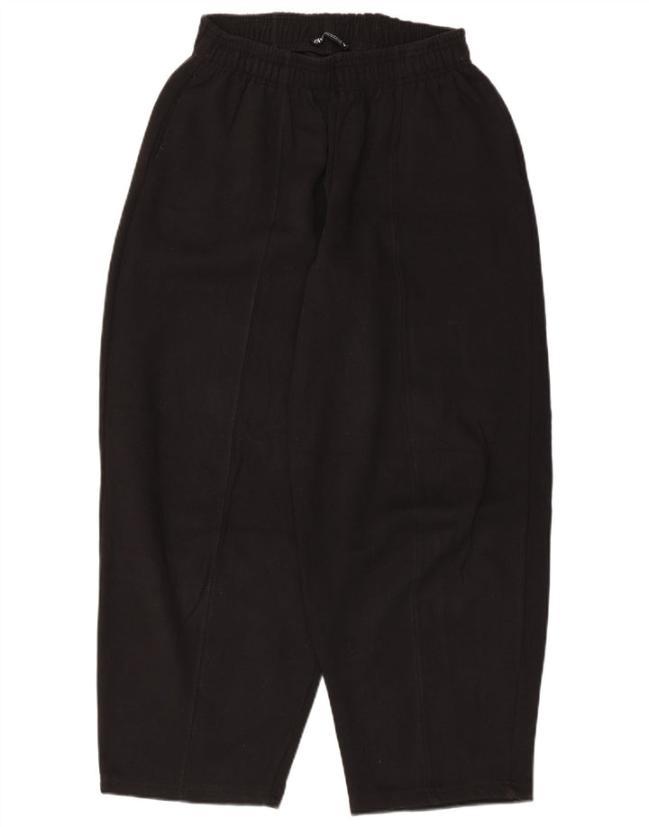 Zara Womens Tracksuit Trousers UK 12 Medium  Black Cotton