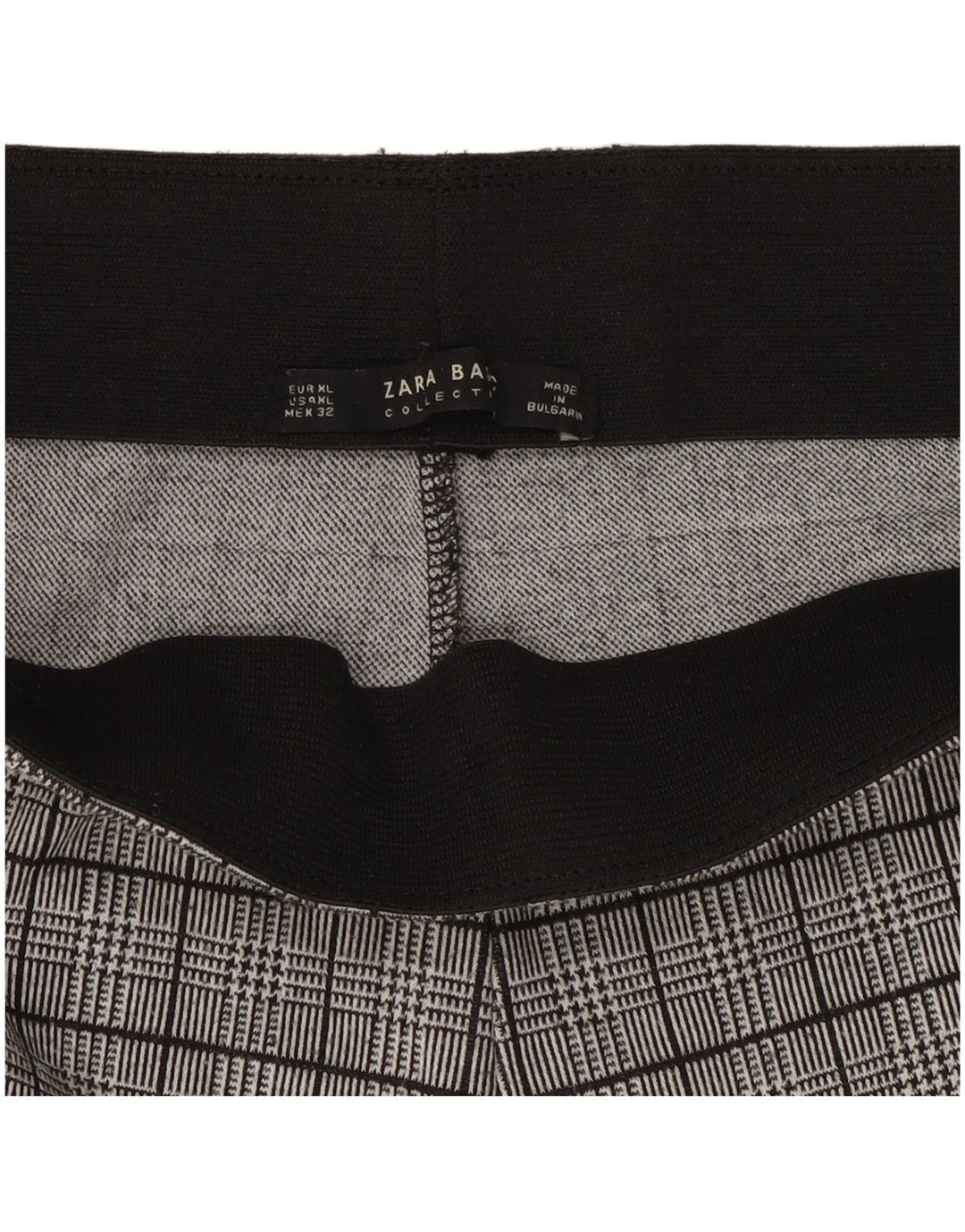 Zara Womens Leggings UK 18 XL  Grey Houndstooth