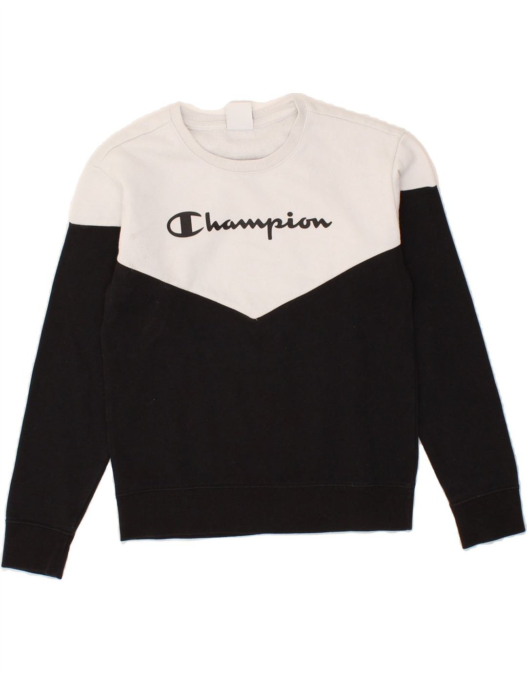 CHAMPION Boys Graphic Sweatshirt Jumper 11-12 Years Large  Black Vintage Champion and Second-Hand Champion from Messina Hembry 