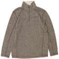 Eddie Bauer Sweatshirt med lynlås til mænd, medium grå flækket polyester