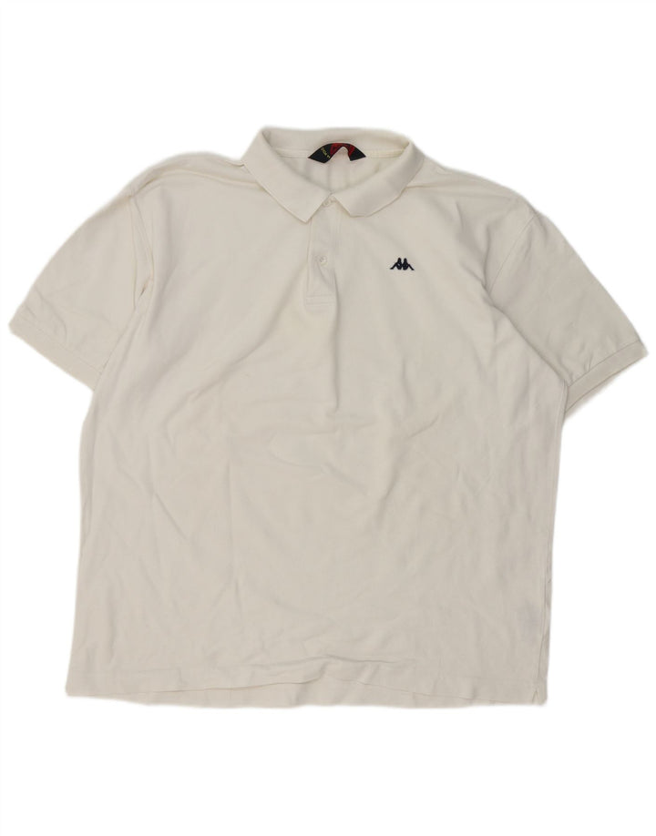 Kappa Mens Polo Shirt 2XL White Cotton