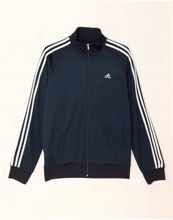 Giacca sportiva da uomo Adidas, giacca media, blu navy, in poliestere